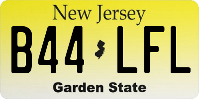 NJ license plate B44LFL