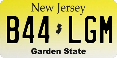 NJ license plate B44LGM