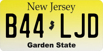 NJ license plate B44LJD