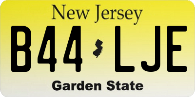 NJ license plate B44LJE