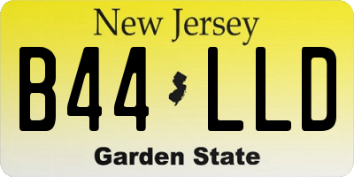 NJ license plate B44LLD