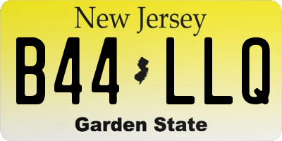 NJ license plate B44LLQ