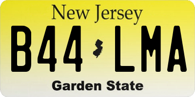 NJ license plate B44LMA