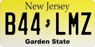 NJ license plate B44LMZ
