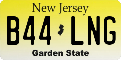NJ license plate B44LNG