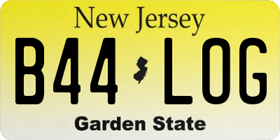 NJ license plate B44LOG
