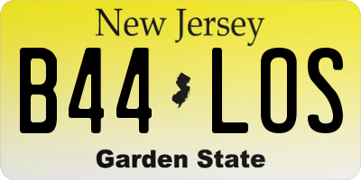 NJ license plate B44LOS