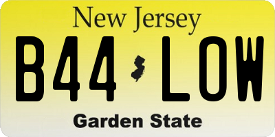 NJ license plate B44LOW