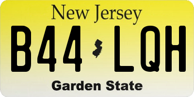 NJ license plate B44LQH