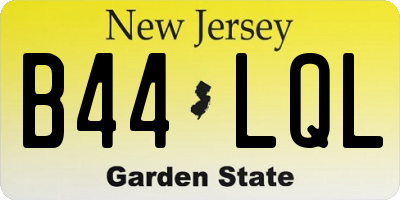 NJ license plate B44LQL