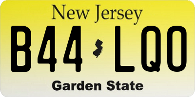 NJ license plate B44LQO