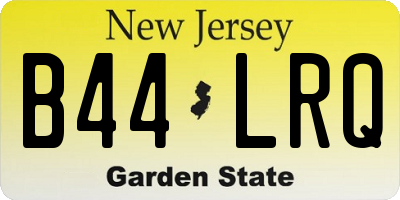 NJ license plate B44LRQ