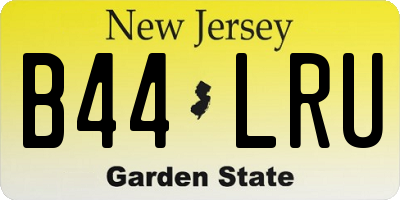 NJ license plate B44LRU