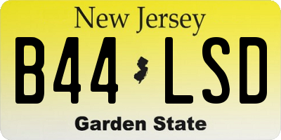 NJ license plate B44LSD