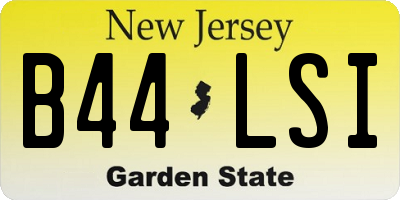 NJ license plate B44LSI