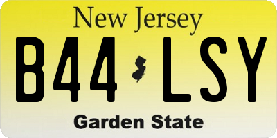 NJ license plate B44LSY