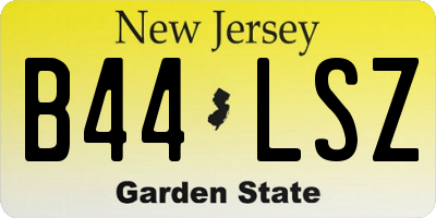 NJ license plate B44LSZ