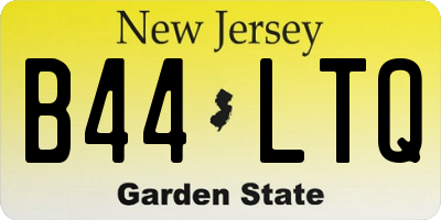 NJ license plate B44LTQ
