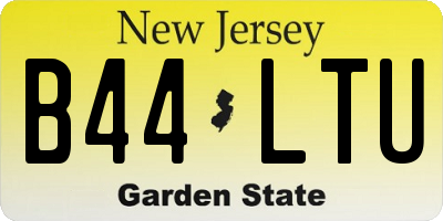 NJ license plate B44LTU