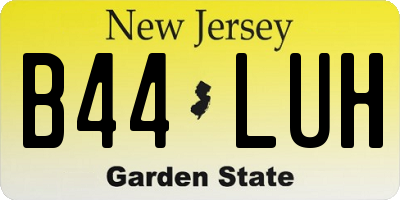 NJ license plate B44LUH
