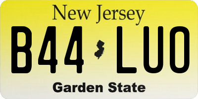 NJ license plate B44LUO