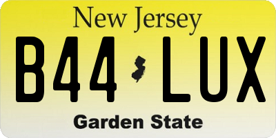 NJ license plate B44LUX