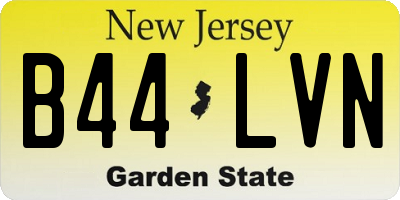 NJ license plate B44LVN