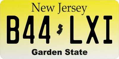 NJ license plate B44LXI