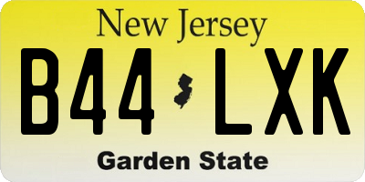 NJ license plate B44LXK