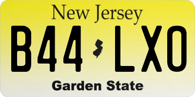 NJ license plate B44LXO