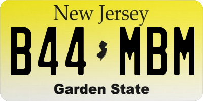 NJ license plate B44MBM