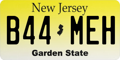 NJ license plate B44MEH
