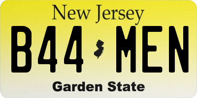 NJ license plate B44MEN