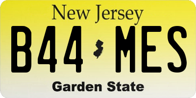 NJ license plate B44MES