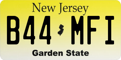 NJ license plate B44MFI