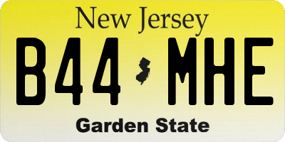 NJ license plate B44MHE