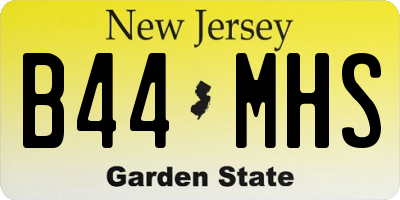 NJ license plate B44MHS