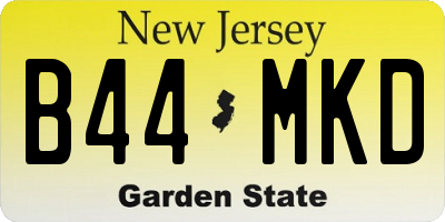 NJ license plate B44MKD