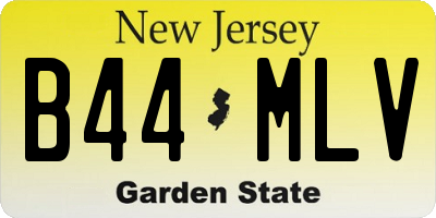 NJ license plate B44MLV