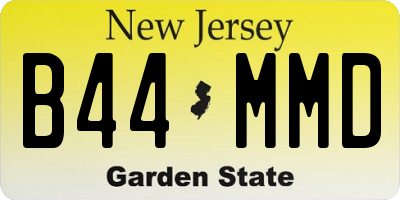 NJ license plate B44MMD