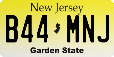 NJ license plate B44MNJ