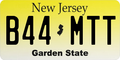 NJ license plate B44MTT