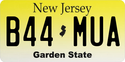 NJ license plate B44MUA
