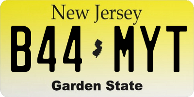 NJ license plate B44MYT