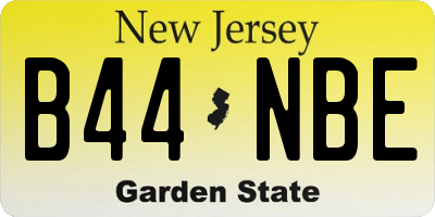 NJ license plate B44NBE