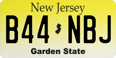 NJ license plate B44NBJ