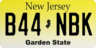 NJ license plate B44NBK