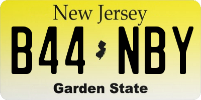 NJ license plate B44NBY