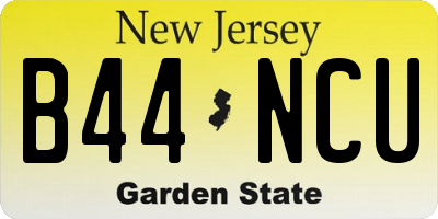 NJ license plate B44NCU