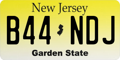 NJ license plate B44NDJ